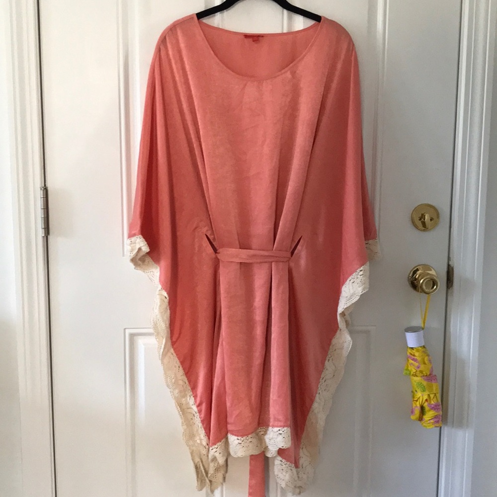Vintage satin kimono style dress